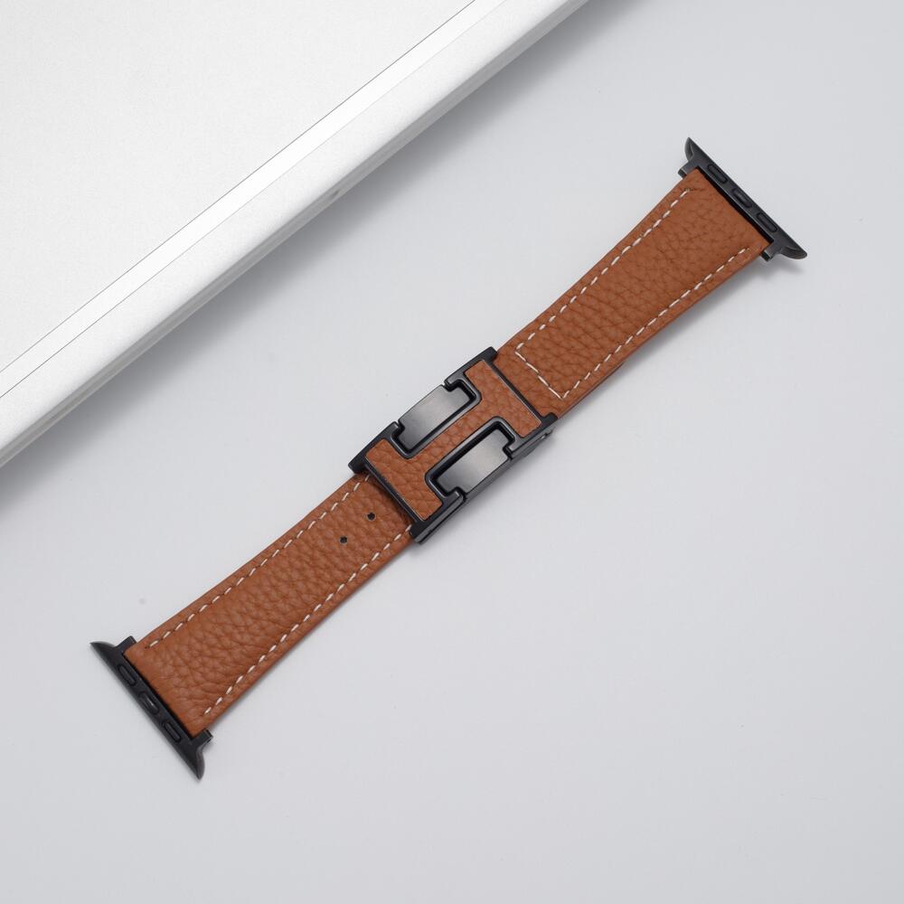 H™ - Leather Magnetic Buckle Strap for Apple Watch