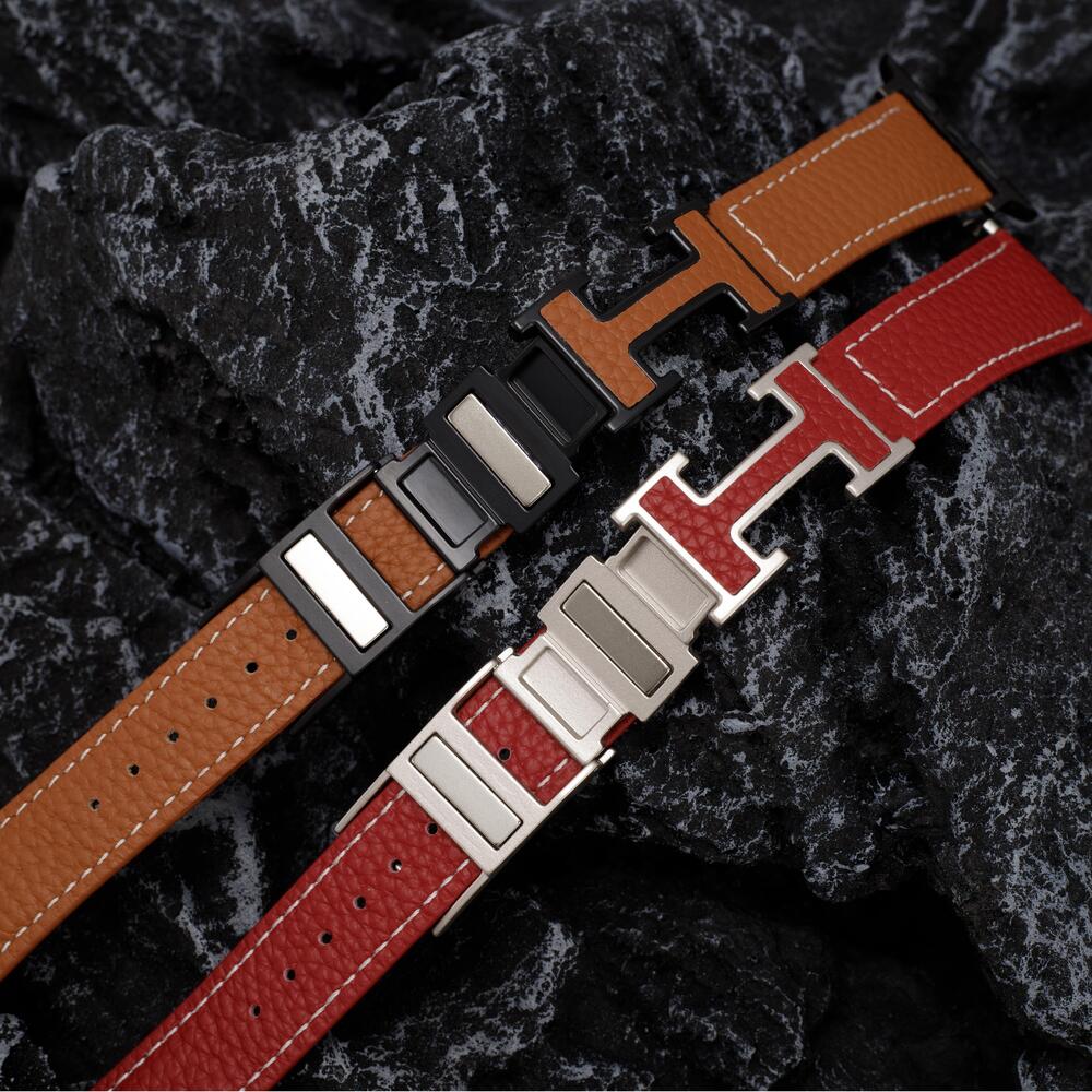 H™ - Leather Magnetic Buckle Strap for Apple Watch