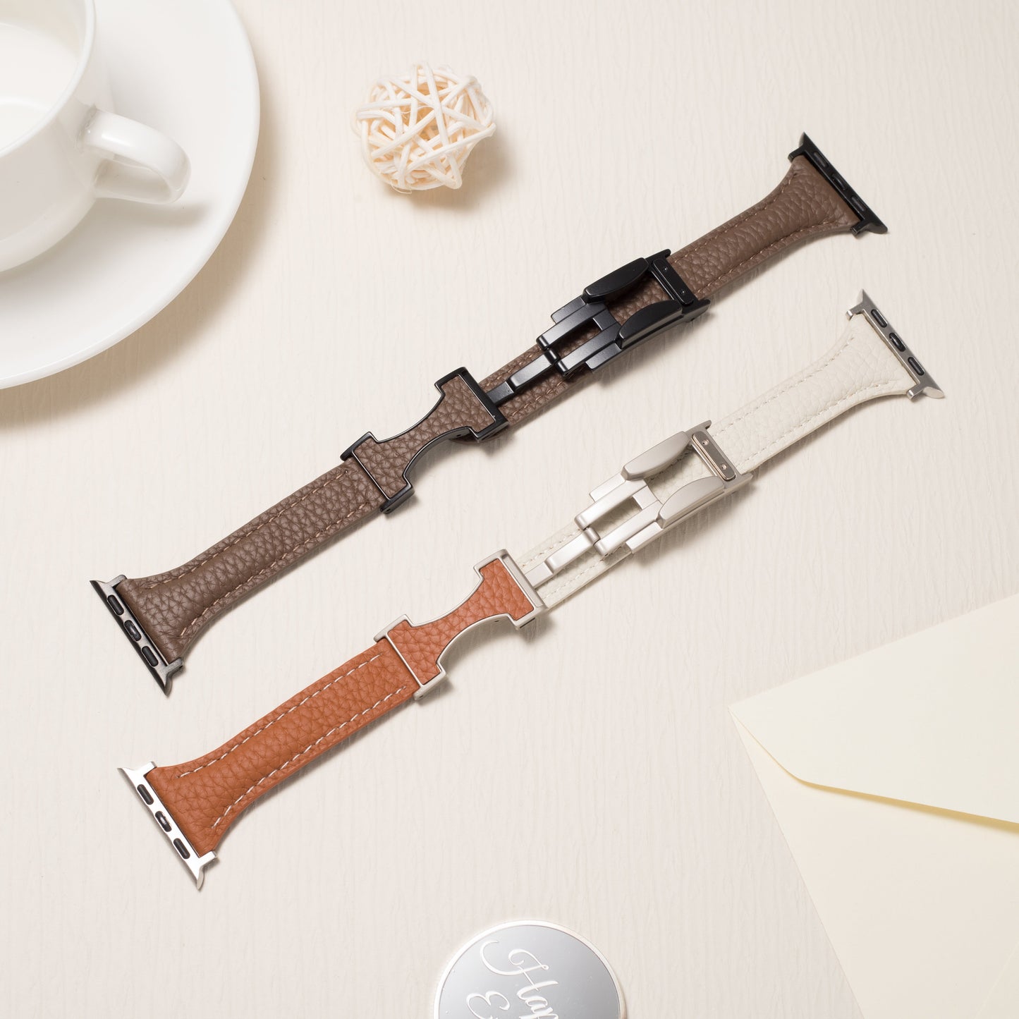 Eloro™ – Leather Magnetic Buckle Strap For Apple Watch