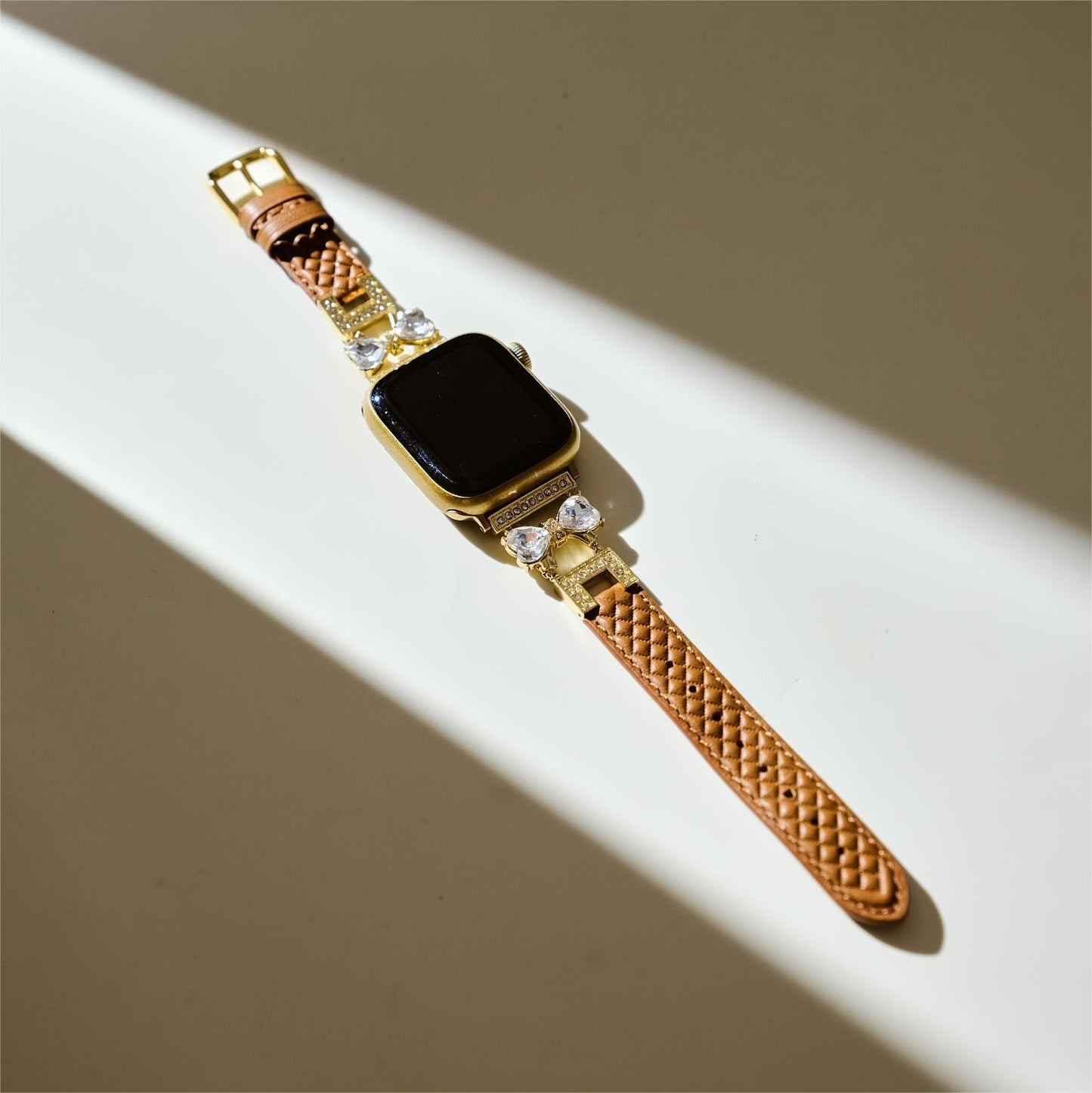 Bowrhin™ – Rhinestone Bowknot Leather Watch Band