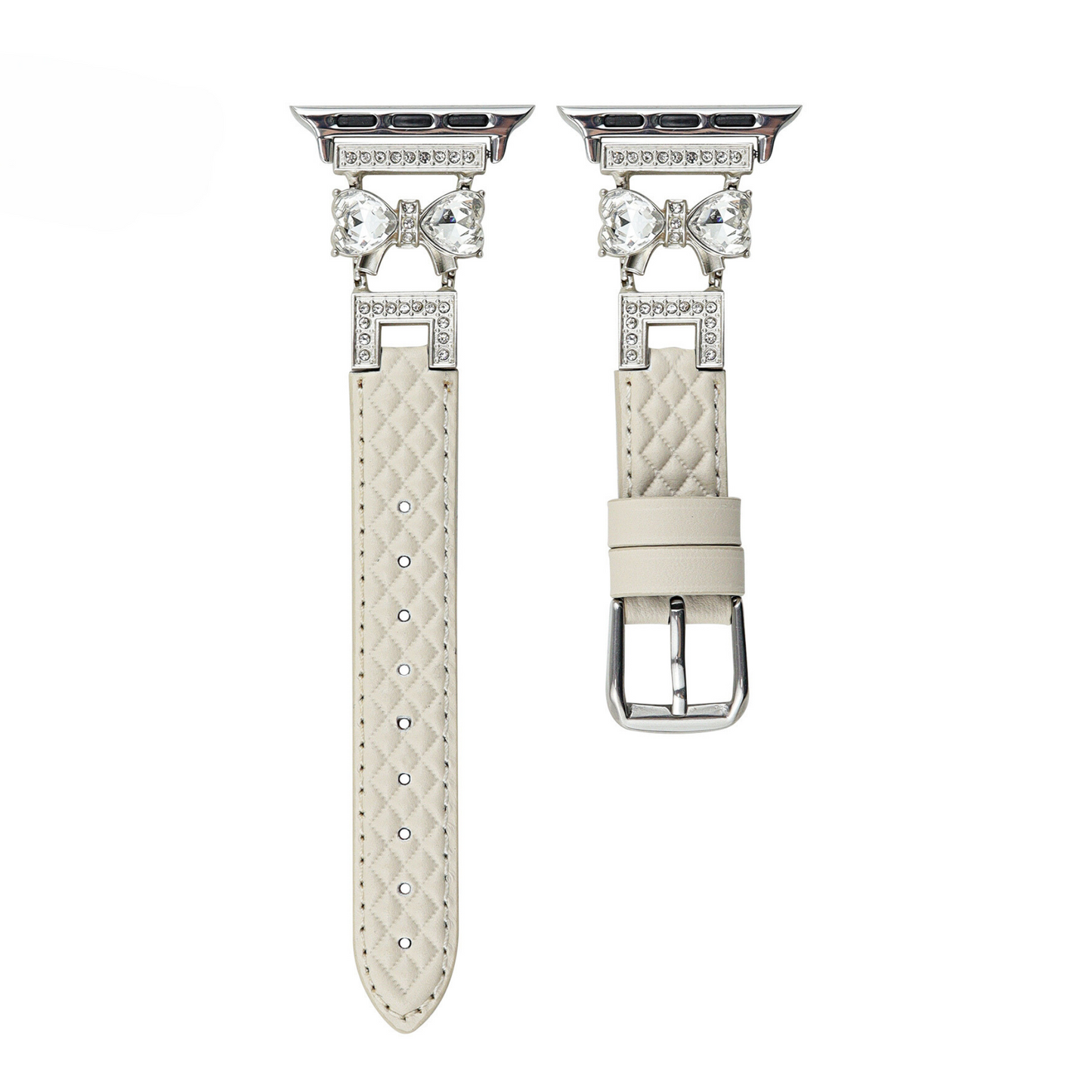 Bowrhin™ – Rhinestone Bowknot Leather Watch Band