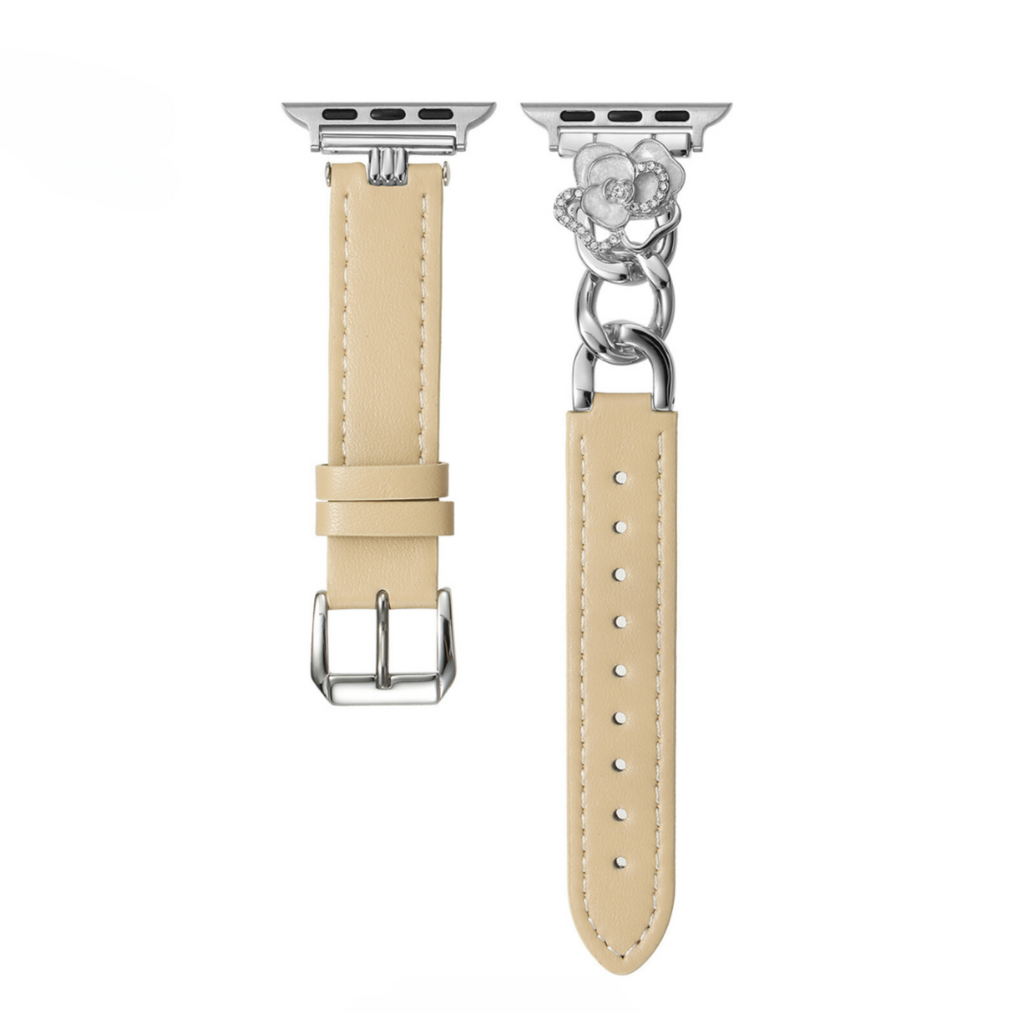 Camelea™ – Uhrenarmband aus Leder mit Kamelienkette