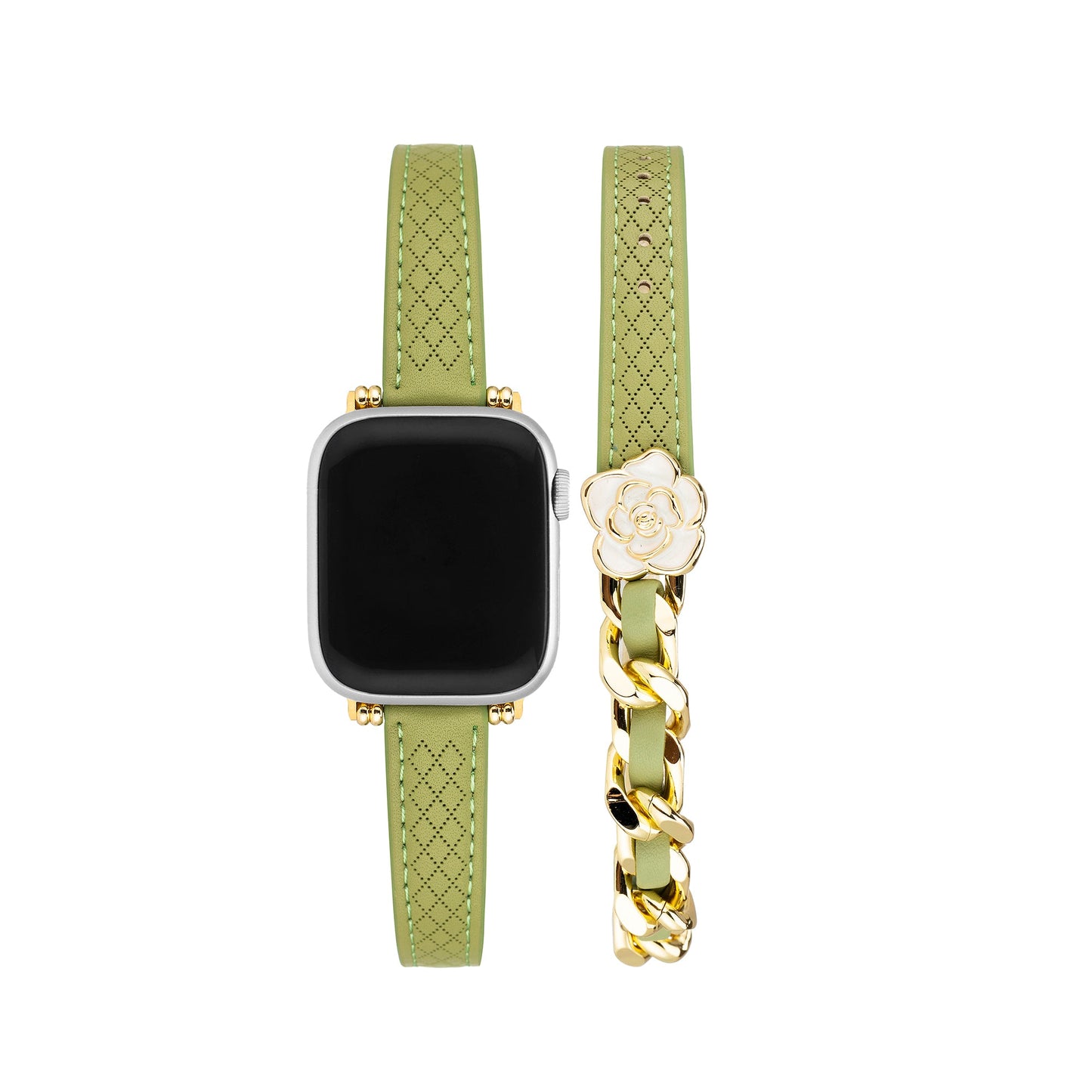 Florabelle™ – Doppellagiges Uhrenarmband mit Blumenmuster