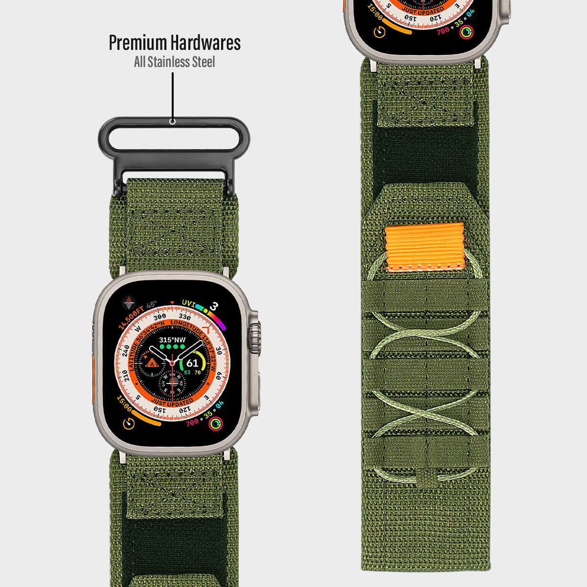 TundraWeave™ - Nylon Canvas Loop Velcro Strap For Apple Watch