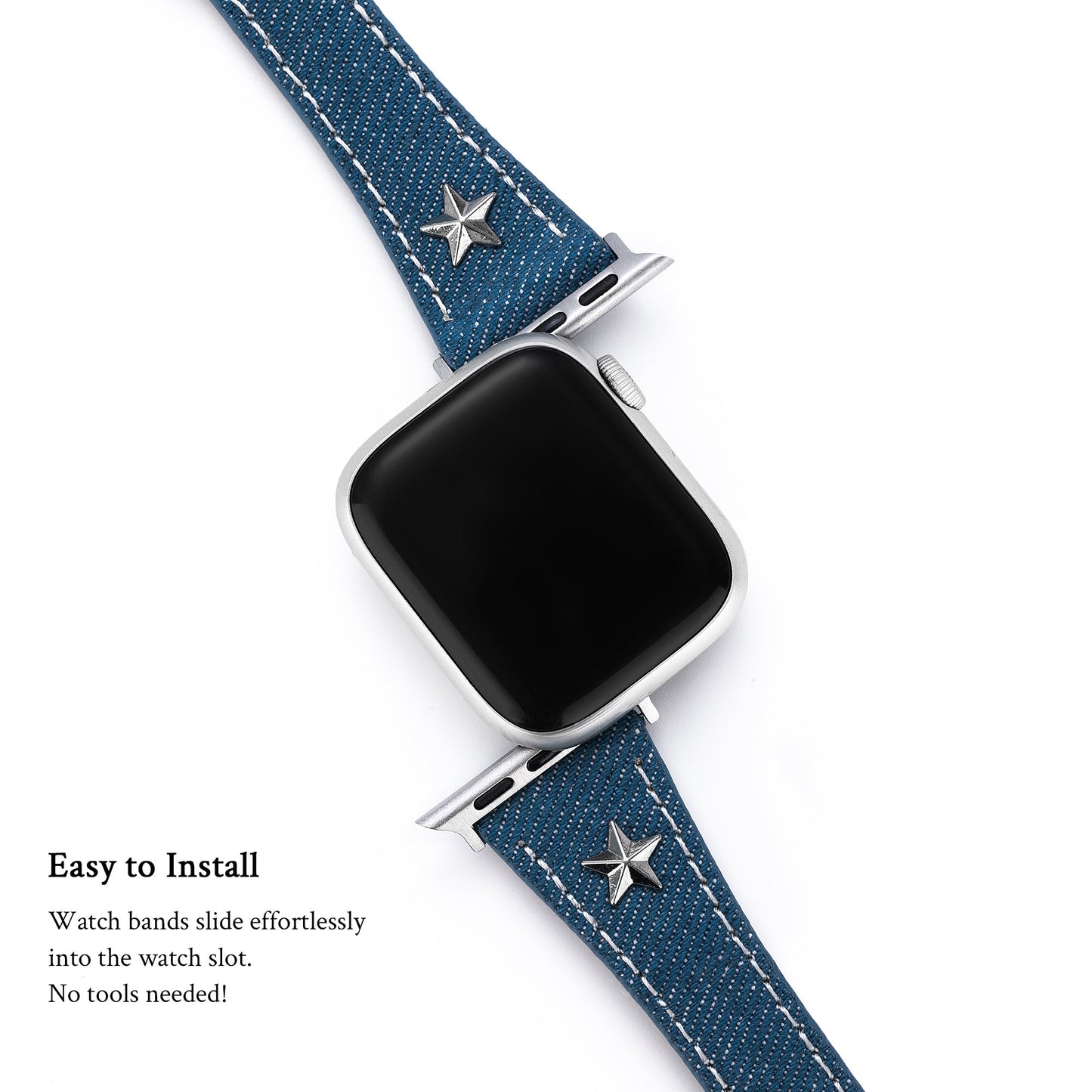 Denimira™ – Doppellagiges Denim-Uhrenarmband