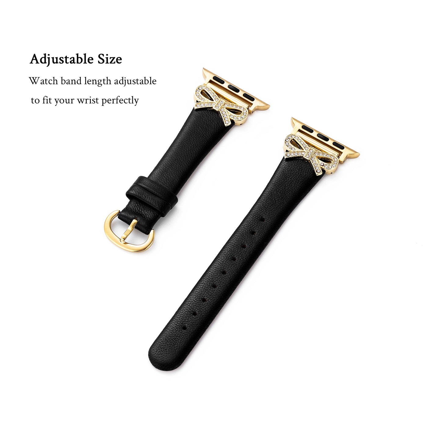 Bowcrystal™ – Crystal Bowknot Leather Watch Band