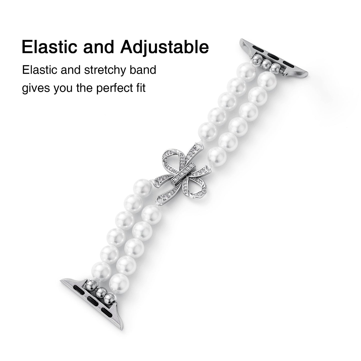 Pearlduo™ – Uhrenarmband mit doppelter Perlenbesatz