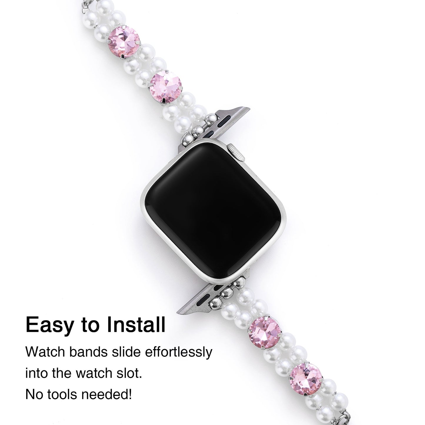 Pearlux™ – Schillerndes Uhrenarmband mit Perlen