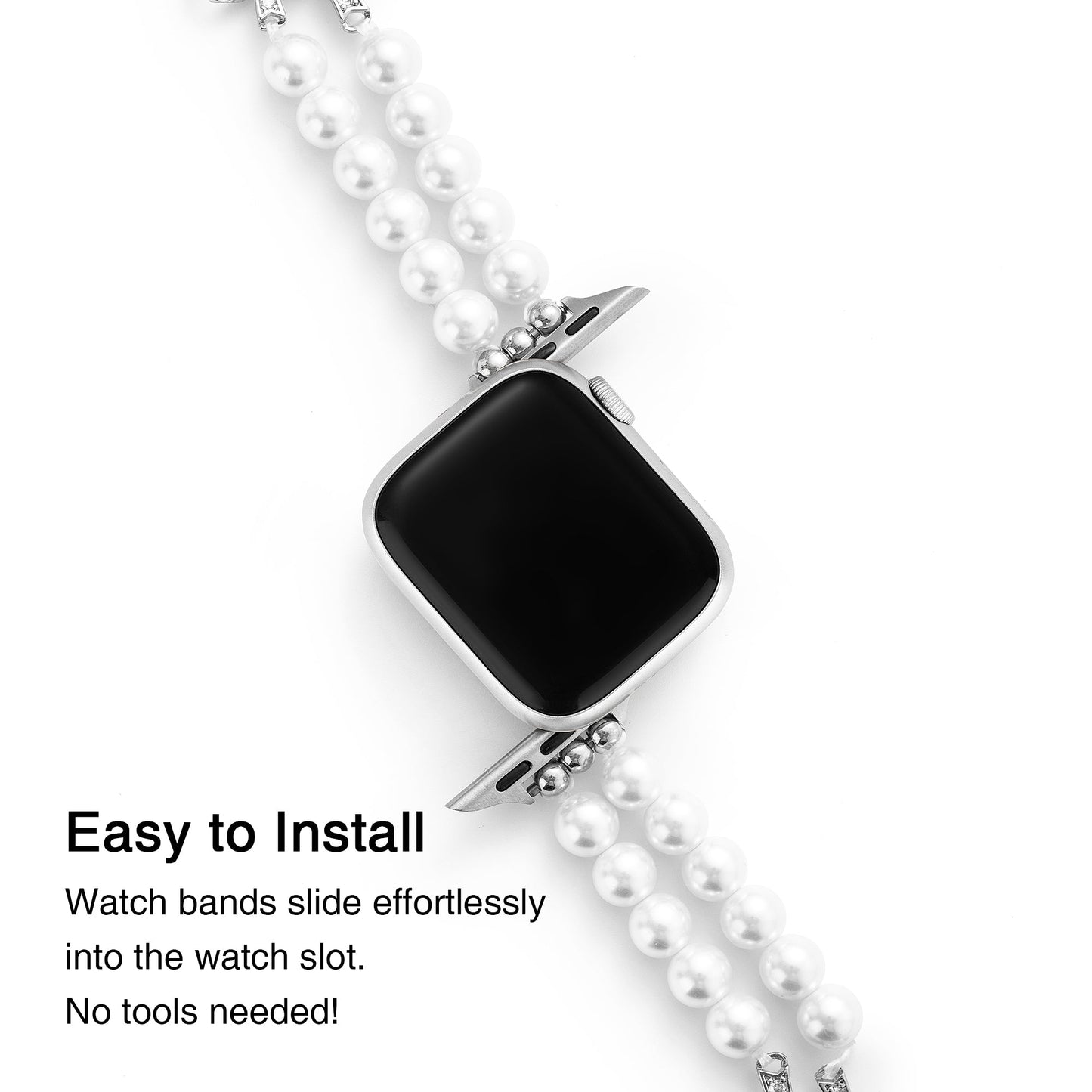 Pearlduo™ – Uhrenarmband mit doppelter Perlenbesatz