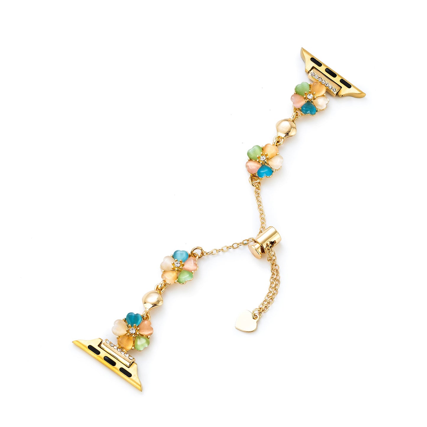 Florimel™ – Schlankes Uhrenarmband aus Metall mit Blumenmuster