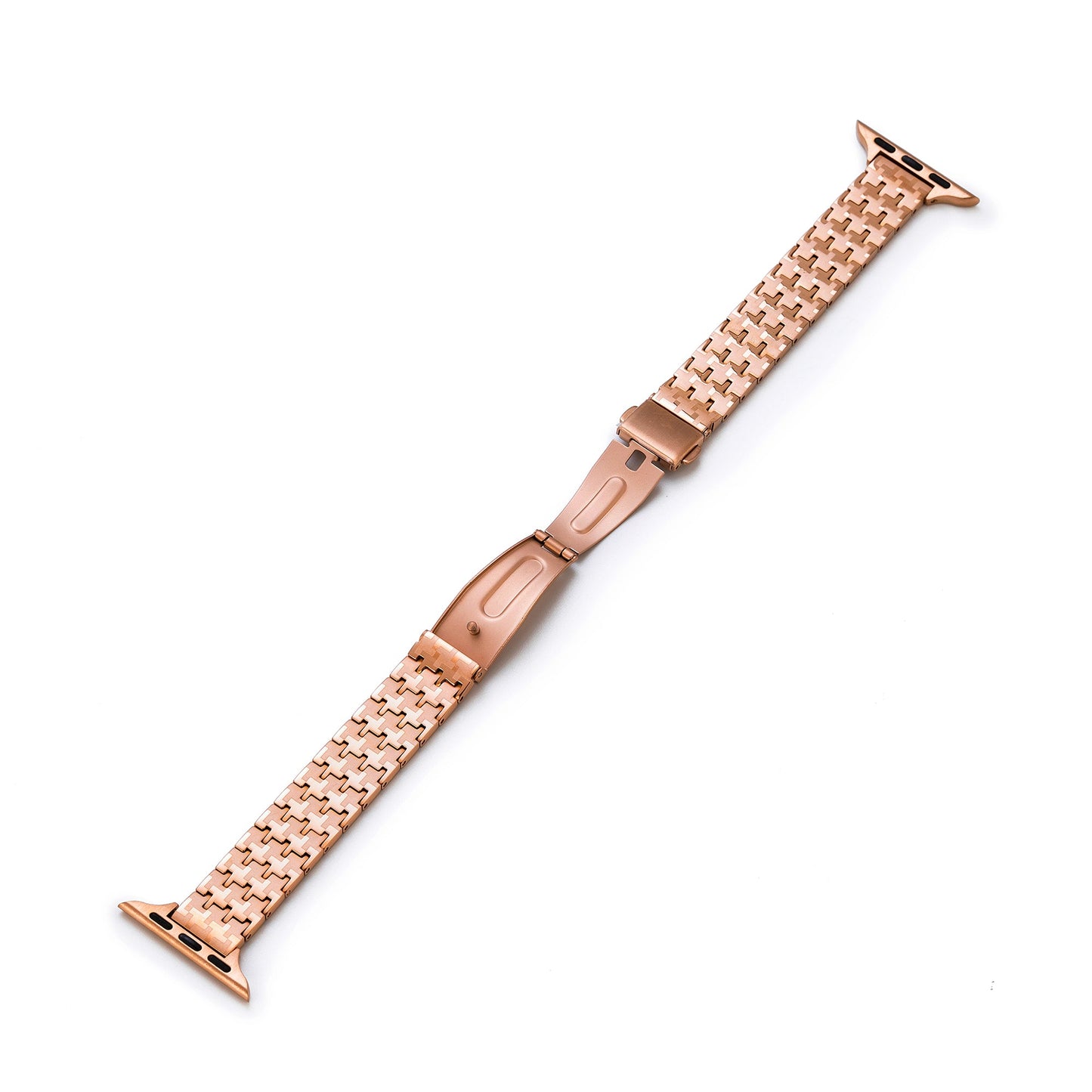 Houndelle™ – Uhrenarmband aus Edelstahl mit Hahnentrittmuster