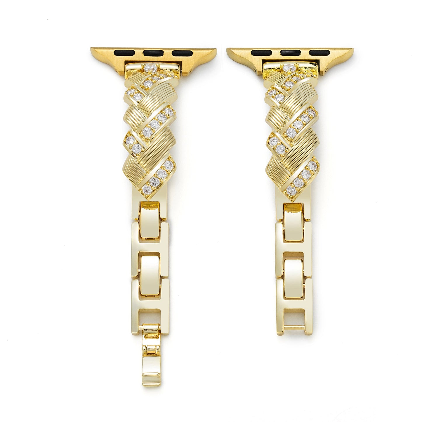Braideluxe™ – Sparkling Braided Metal Watch Band
