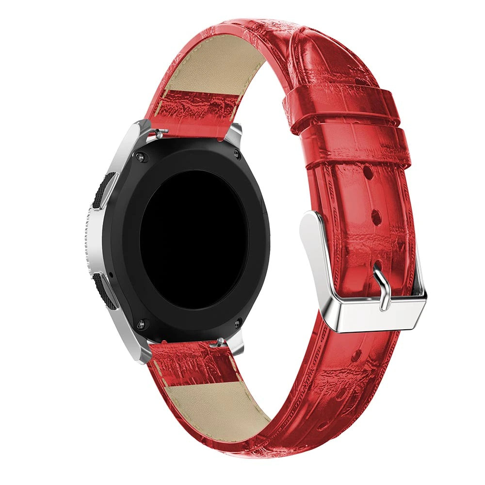 Red Smooth Leather Strap | For Huawei & Amazfit Smartwatches