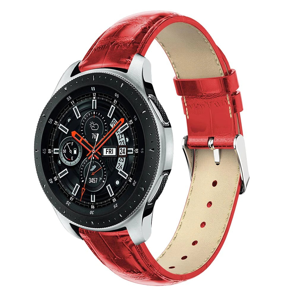 Red Smooth Leather Strap | For Huawei & Amazfit Smartwatches