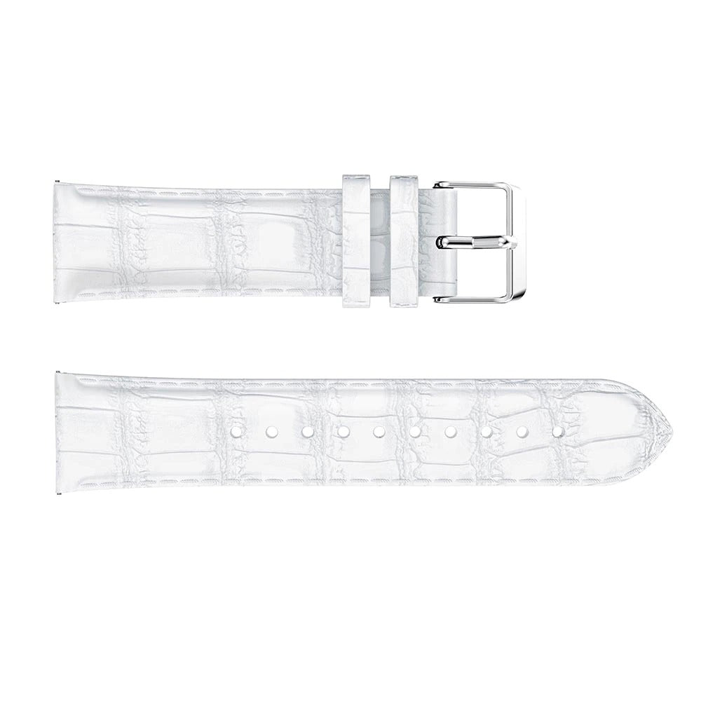 White Smooth Leather Strap | For Huawei & Amazfit Smartwatches