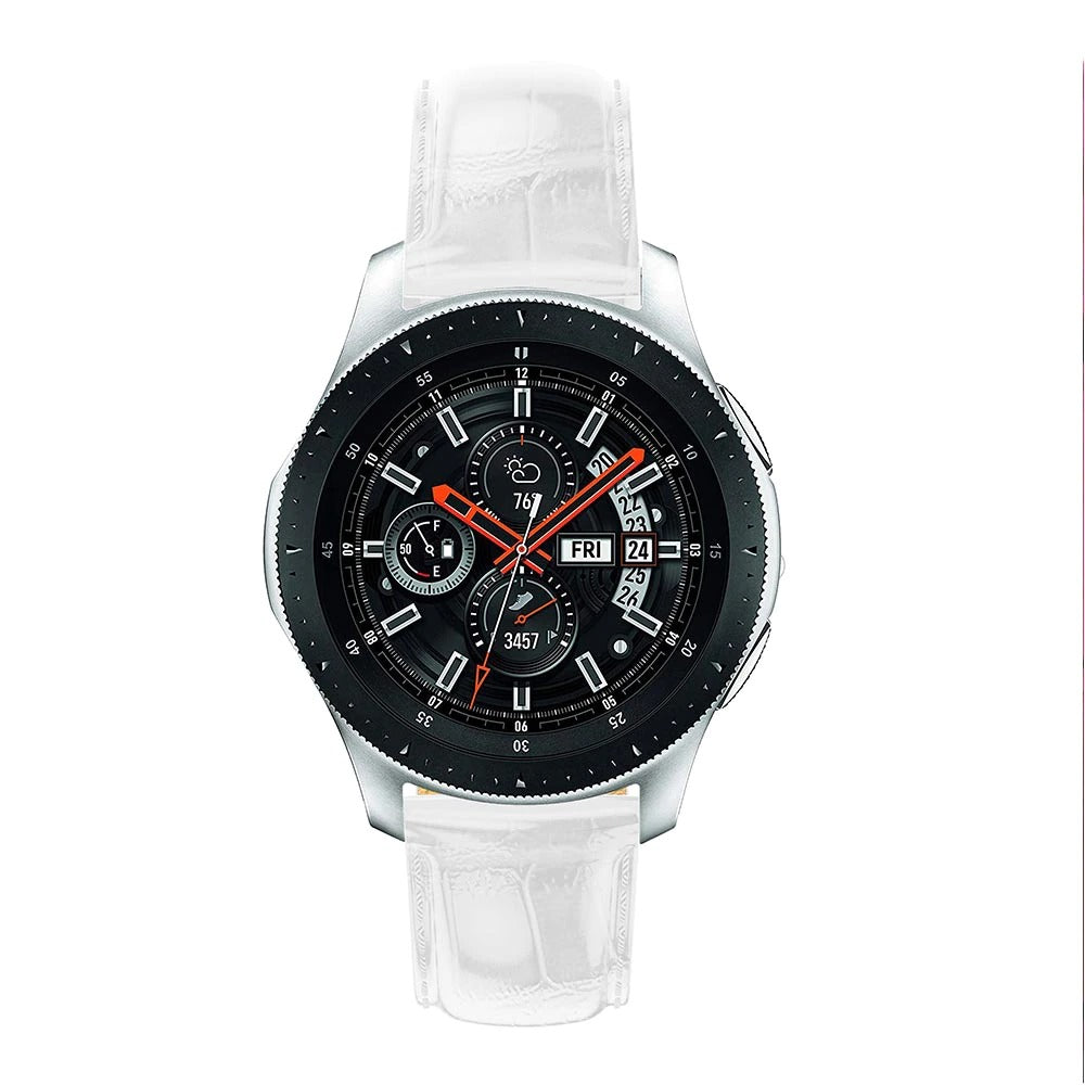 White Smooth Leather Strap | For Huawei & Amazfit Smartwatches
