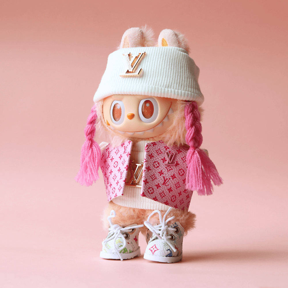 Classic Pink Monogram Set – 6-Piece Set-Labubu Clothes