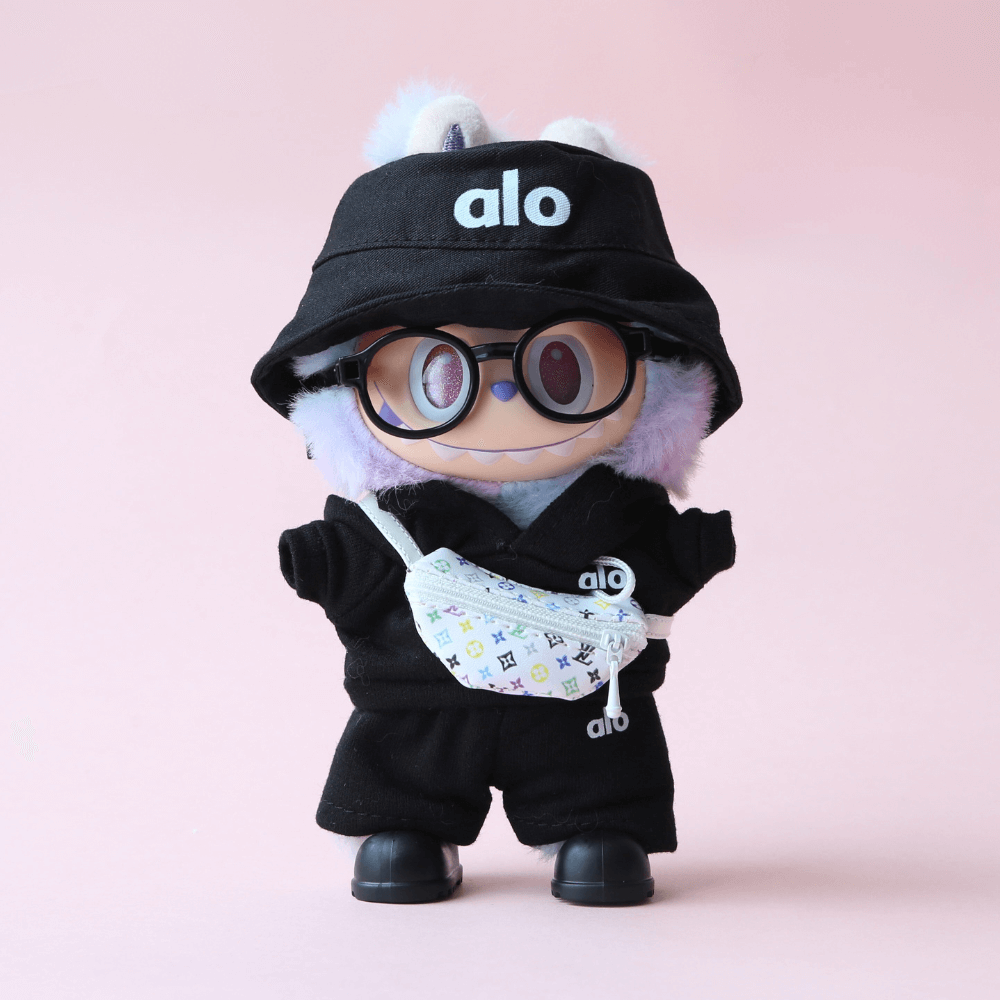 Alo-Style 3-Piece Set - Hoodie, Pants & Hat - Labubu Clothes