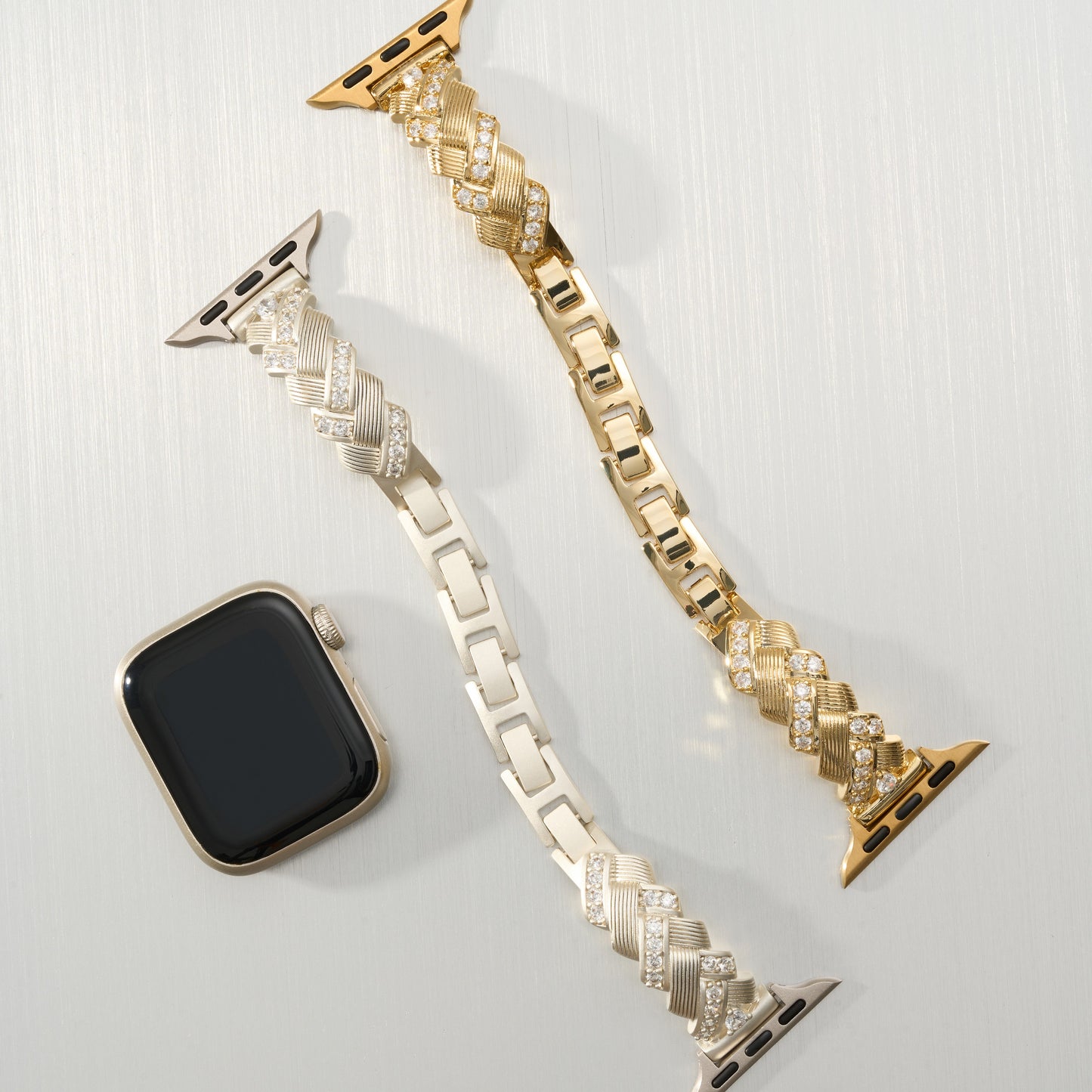 Braideluxe™ – Sparkling Braided Metal Watch Band