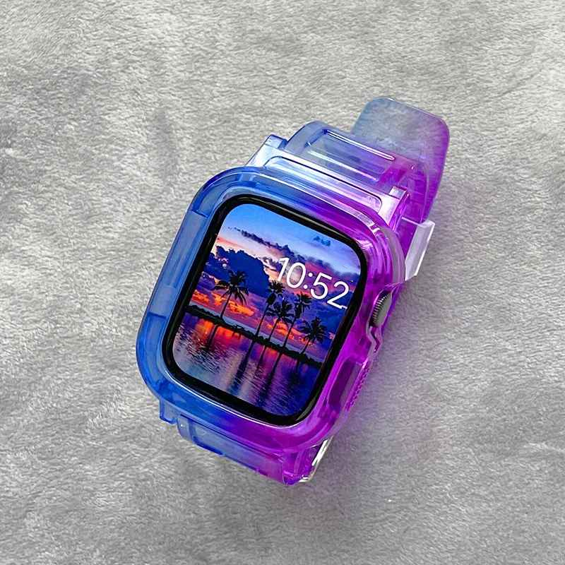 Ventura™┃Transparent Gradient Strap & Case For Apple Watch