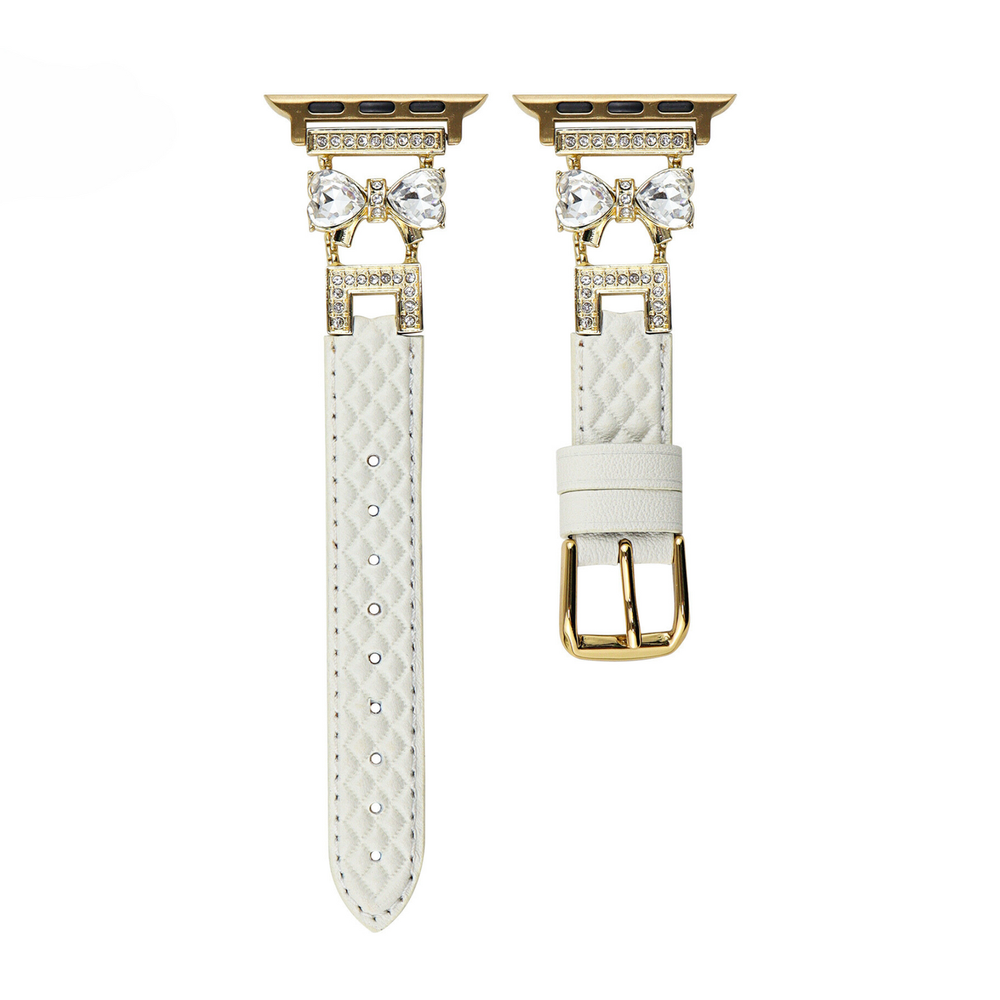 Bowrhin™ – Rhinestone Bowknot Leather Watch Band