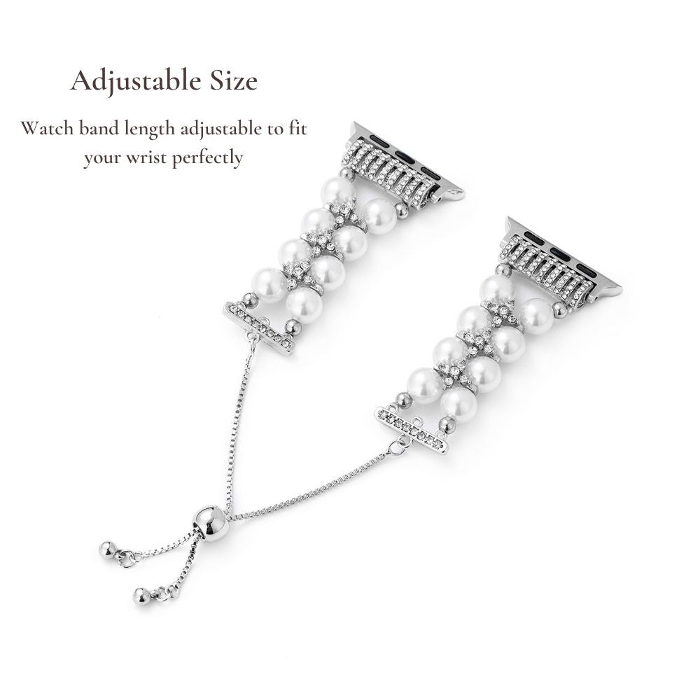 Pearlrhine™ – Perlenverziertes Strass-Uhrenarmband