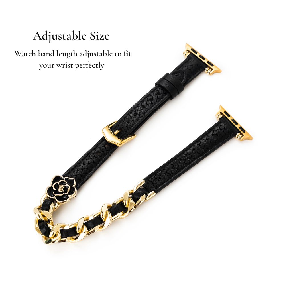 Florabelle™ – Doppellagiges Uhrenarmband mit Blumenmuster