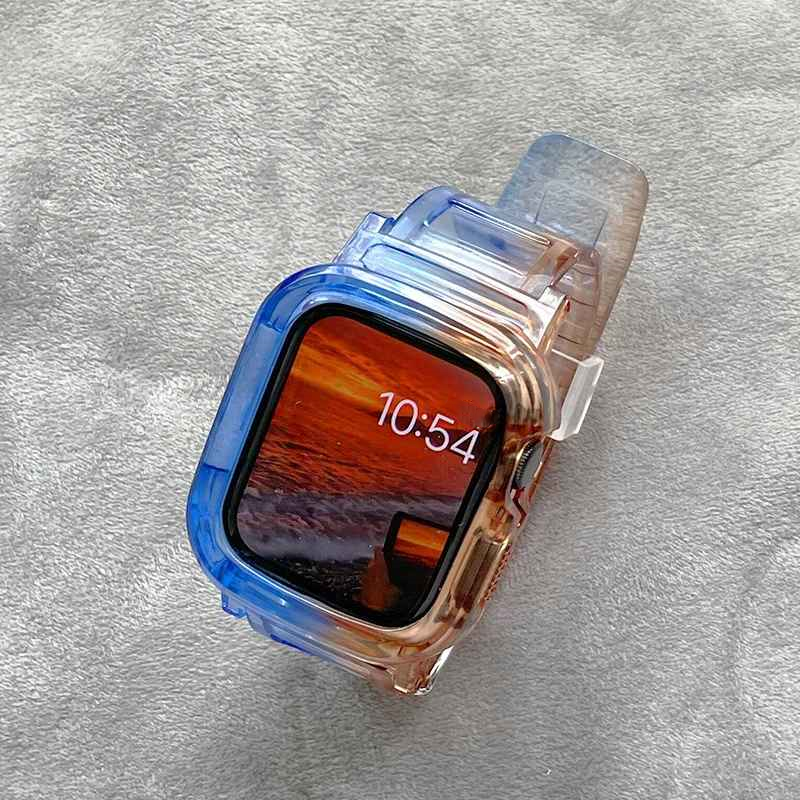 Ventura™┃Transparent Gradient Strap & Case For Apple Watch