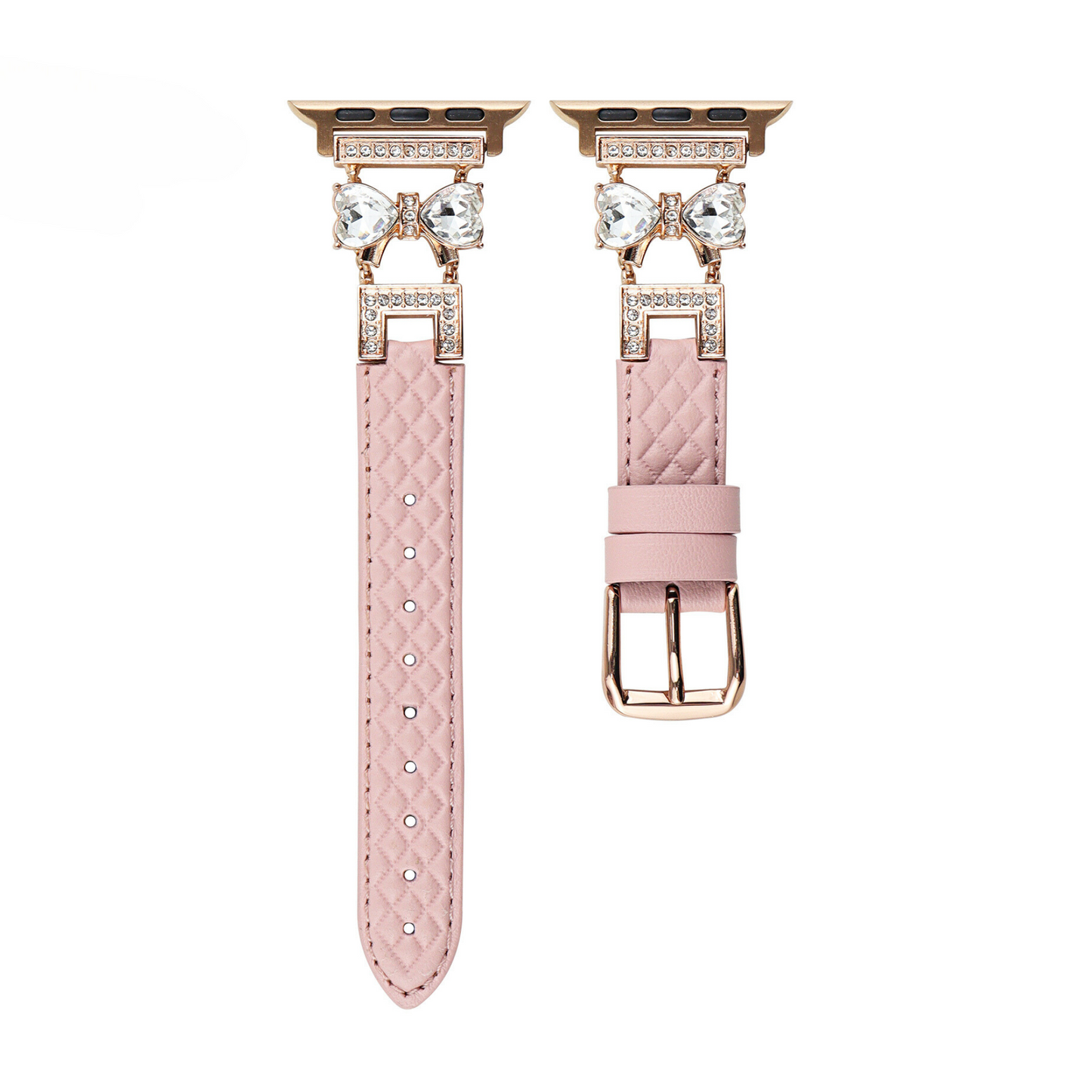 Bowrhin™ – Rhinestone Bowknot Leather Watch Band