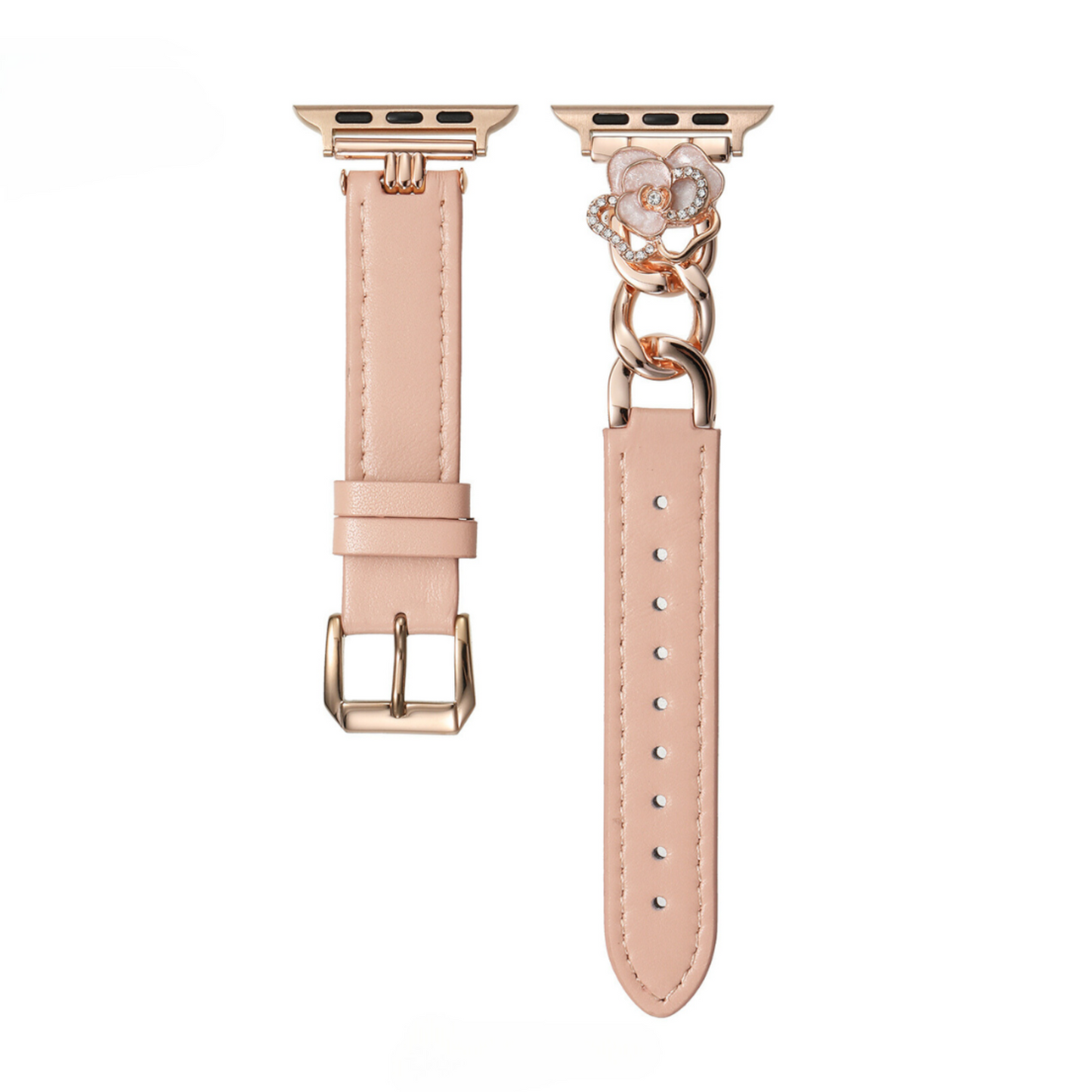 Camelea™ – Uhrenarmband aus Leder mit Kamelienkette