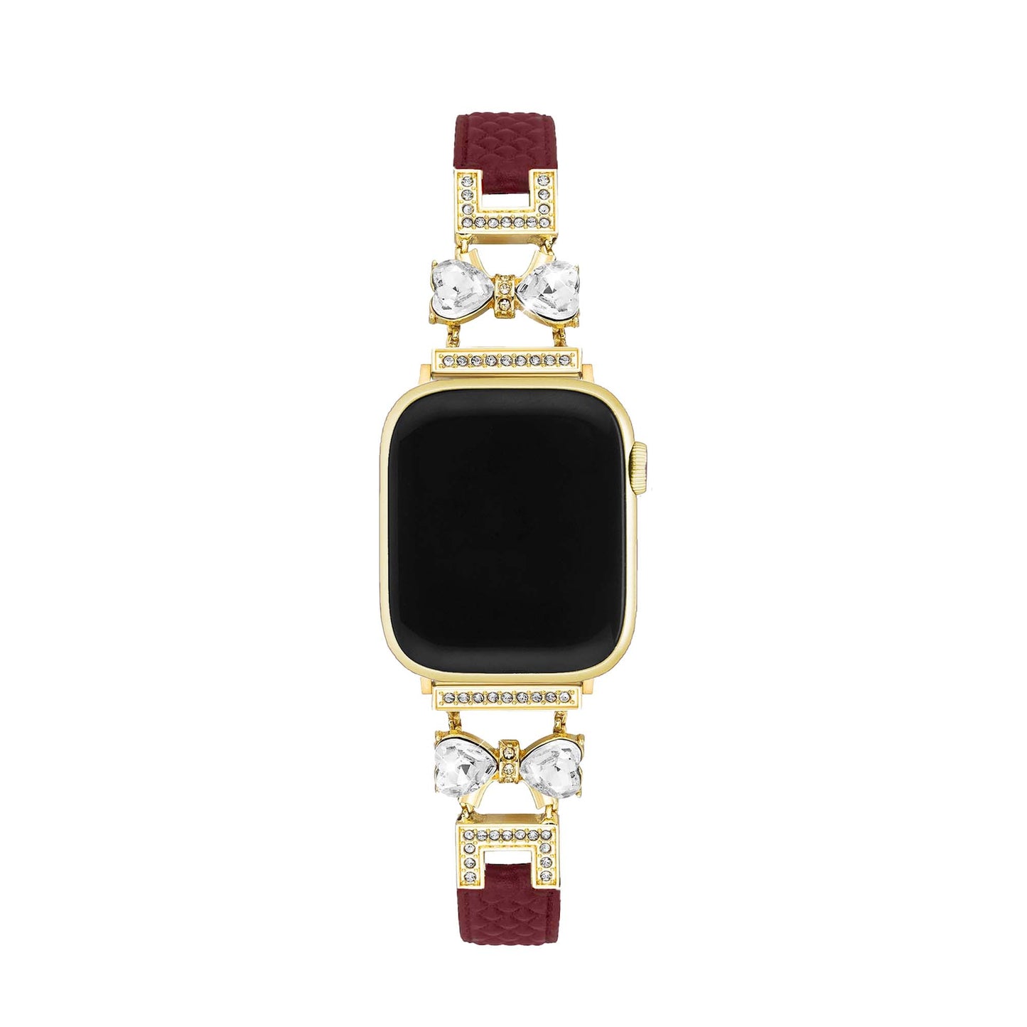 Bowrhin™ – Rhinestone Bowknot Leather Watch Band