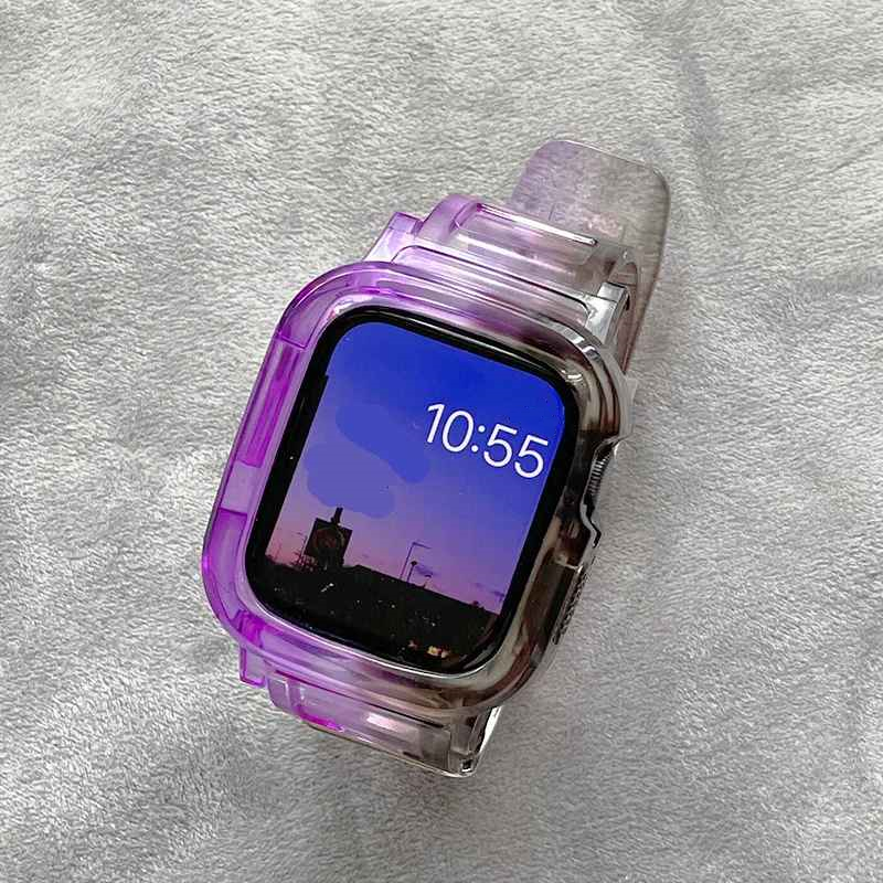 Ventura™┃Transparent Gradient Strap & Case For Apple Watch