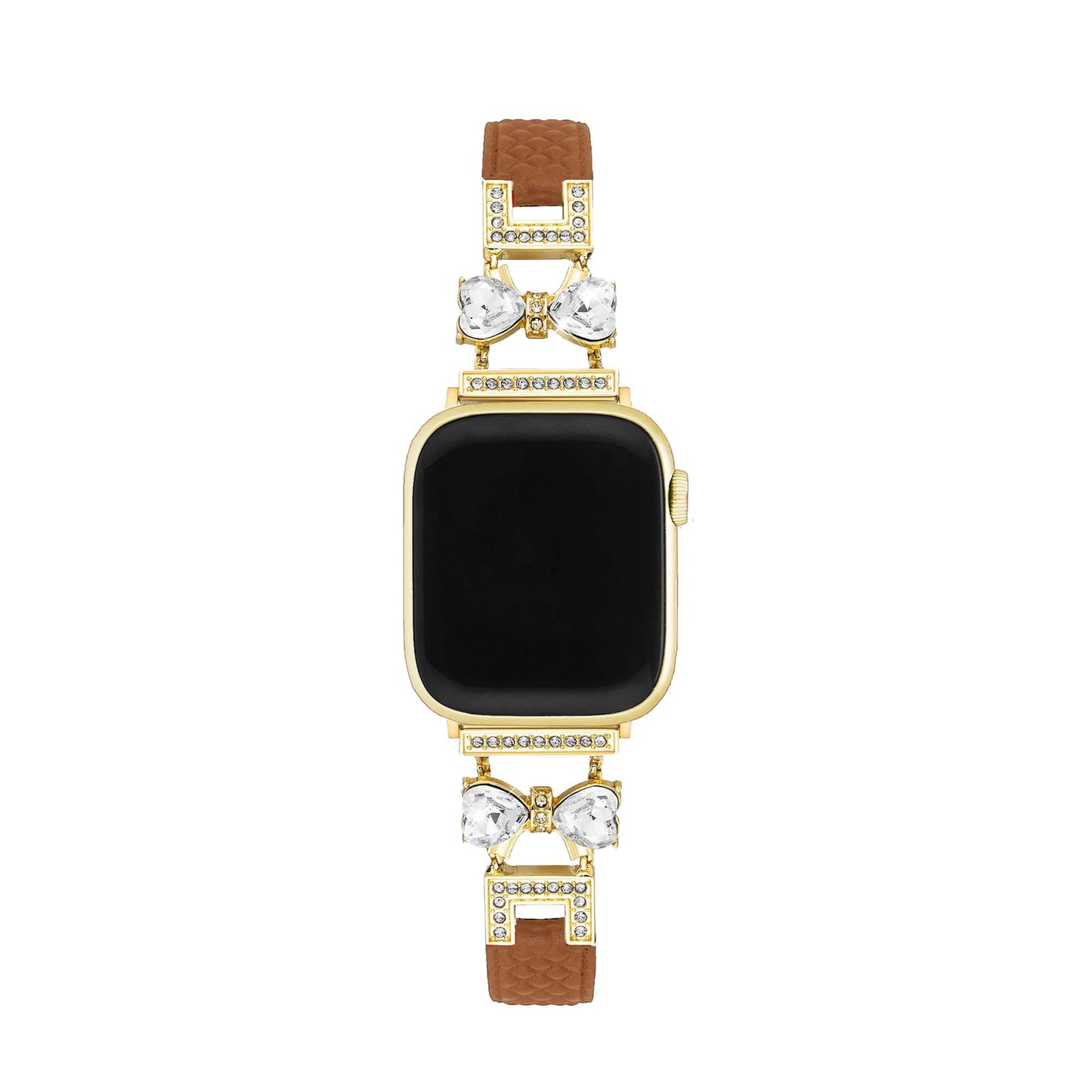 Bowrhin™ – Rhinestone Bowknot Leather Watch Band