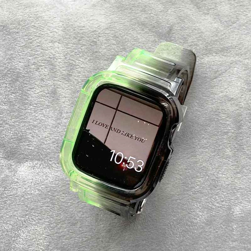Ventura™┃Transparent Gradient Strap & Case For Apple Watch