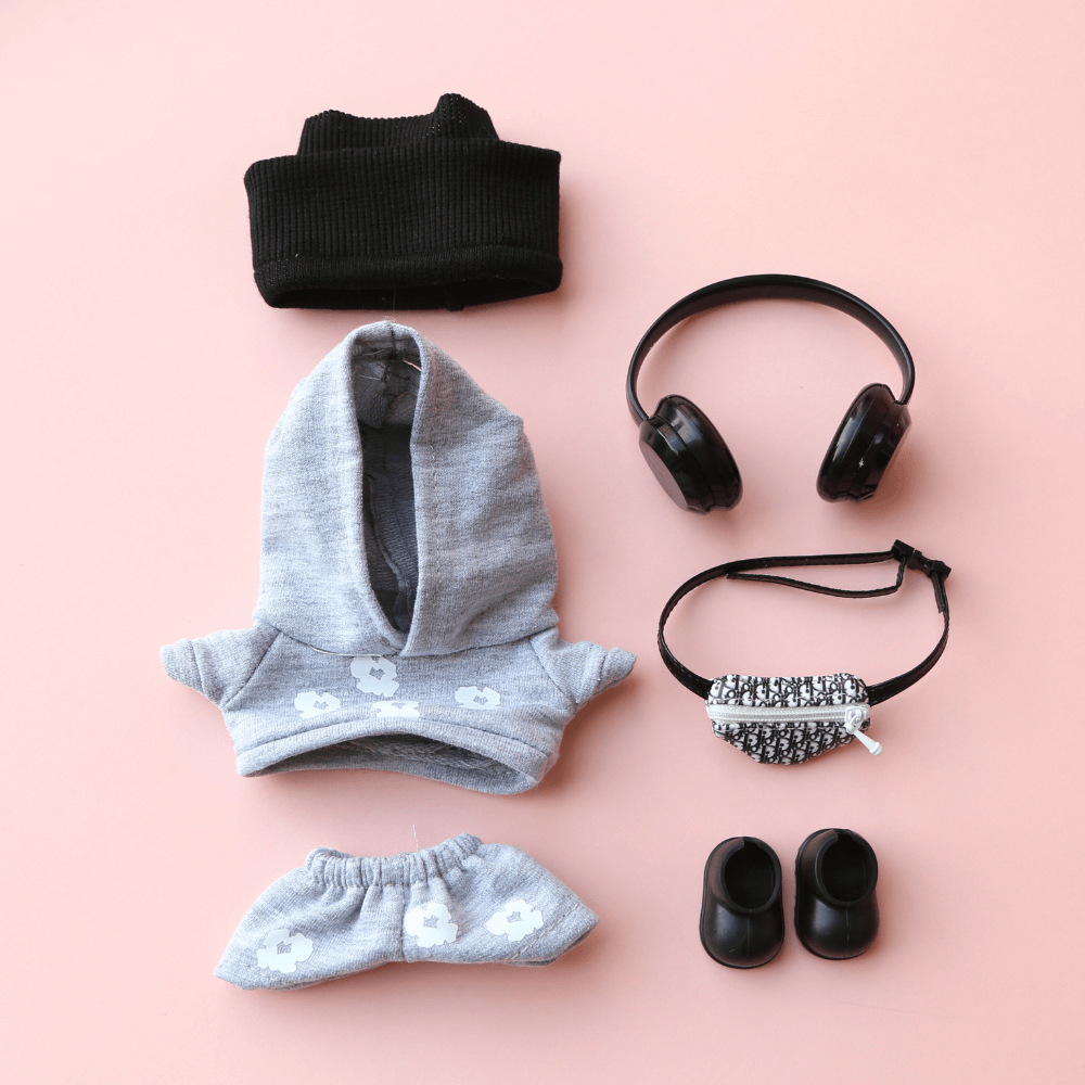 Tearwashed D 3-piece Set - Labubu Clothes