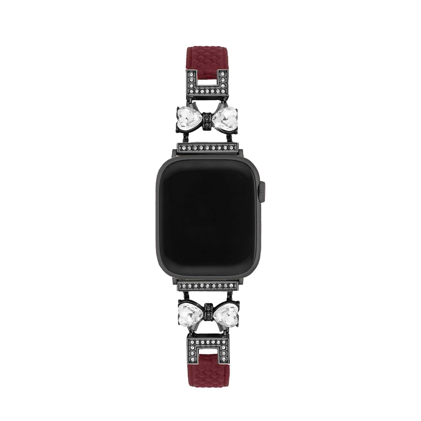 Bowrhin™ – Rhinestone Bowknot Leather Watch Band
