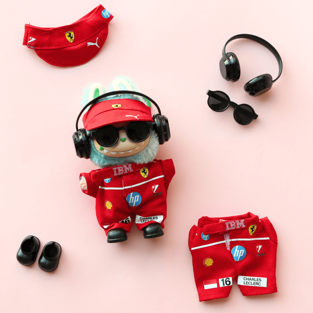 Speed Legend Racing Suit, Suit & Cap- Labubu Clothes