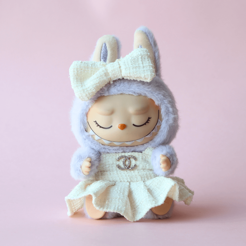 Coco Luxe Dress – Mini Dress with Bow for Labubu