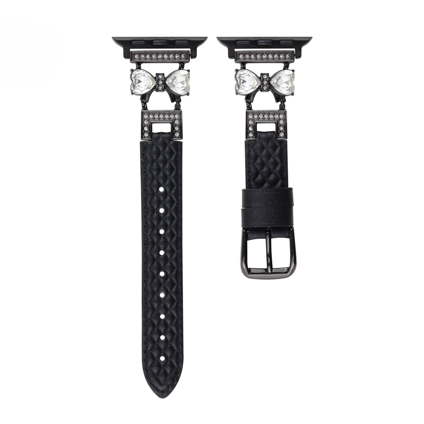Bowrhin™ – Rhinestone Bowknot Leather Watch Band