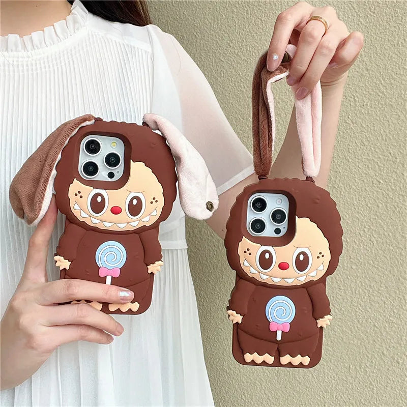 "Brown Ear Labubu" Premium iPhone Case