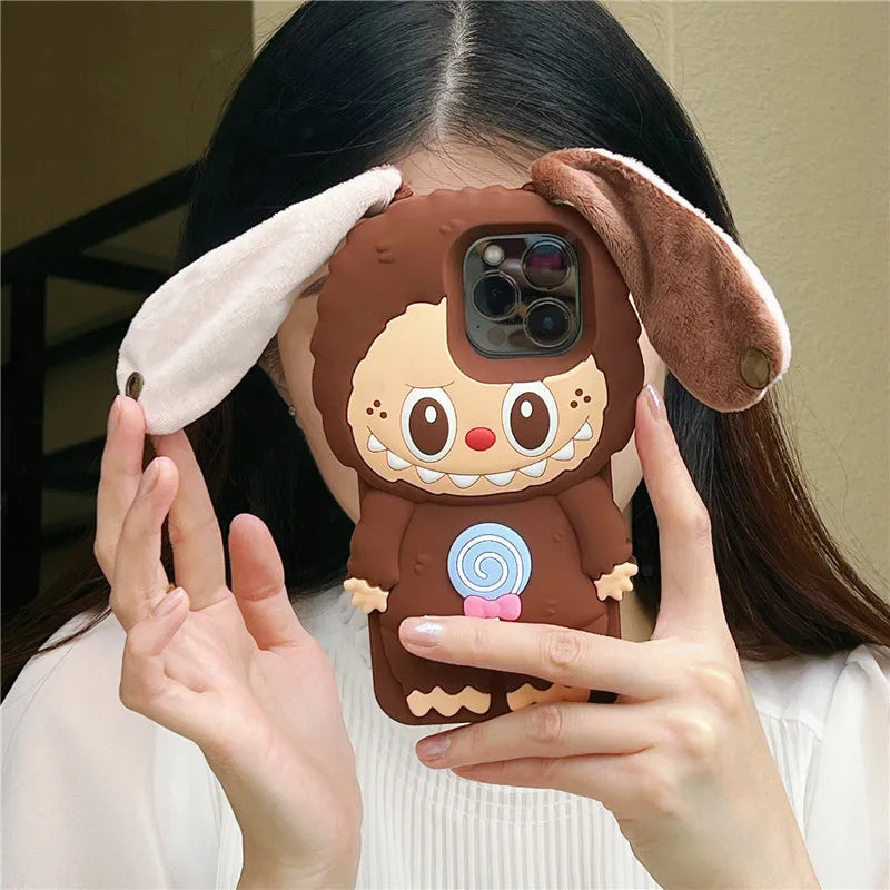 "Brown Ear Labubu" Premium iPhone Case