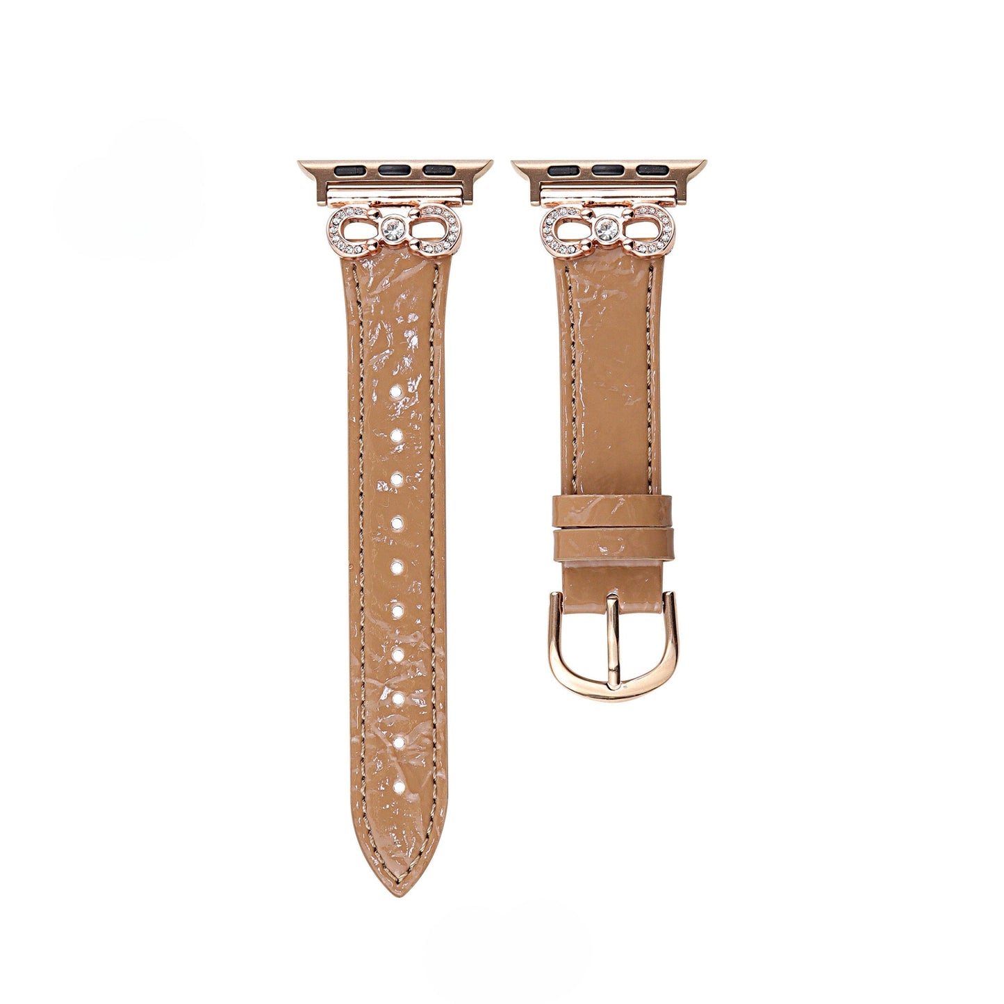 Glossette™ – Uhrenarmband aus glänzendem Leder mit Schleife
