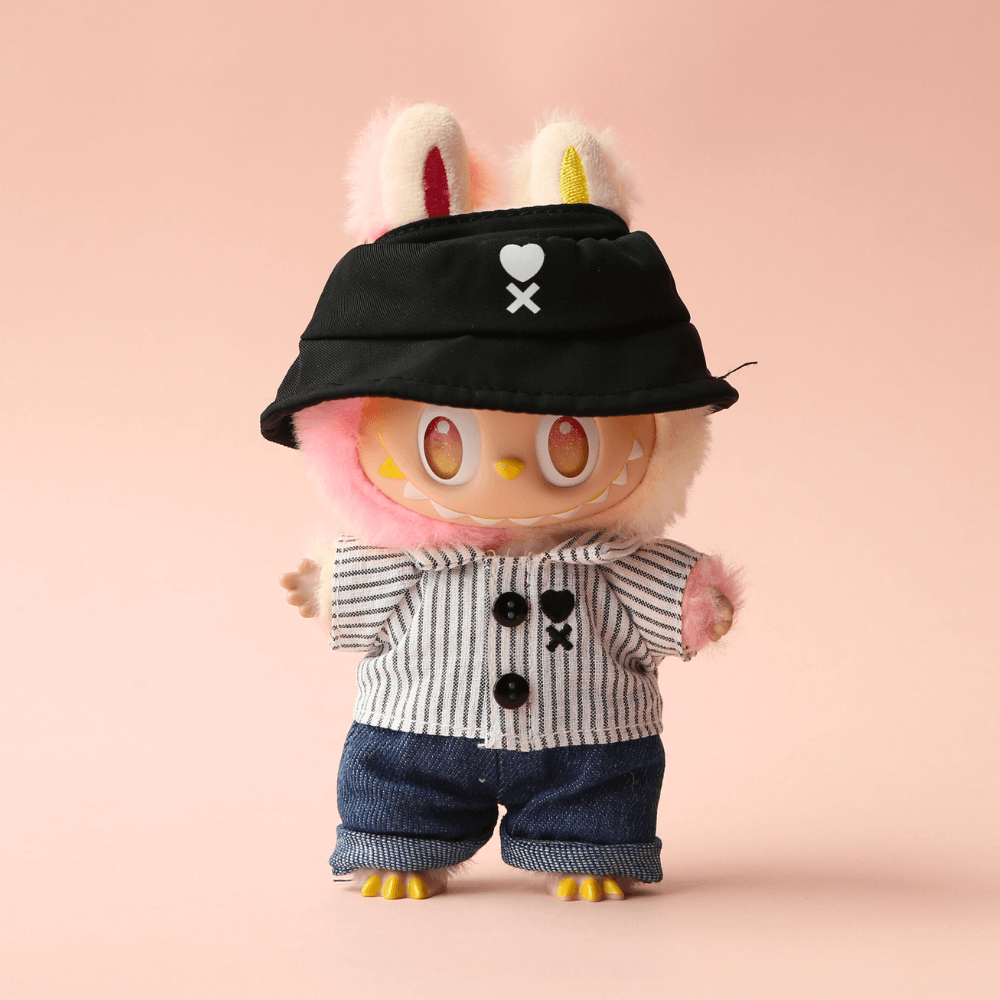 Urban Layers Set – 3-Piece Shirt, Jeans & Cap Outfit for Labubu