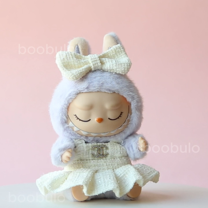 Coco Luxe Dress – Mini Dress with Bow for Labubu
