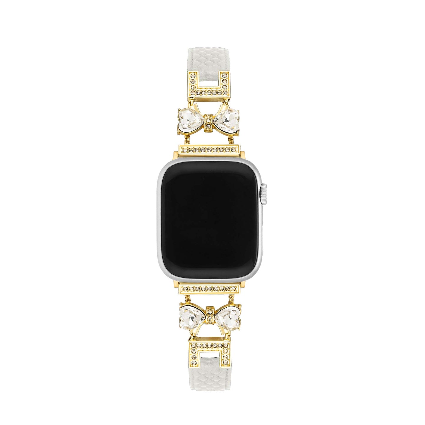 Bowrhin™ – Rhinestone Bowknot Leather Watch Band