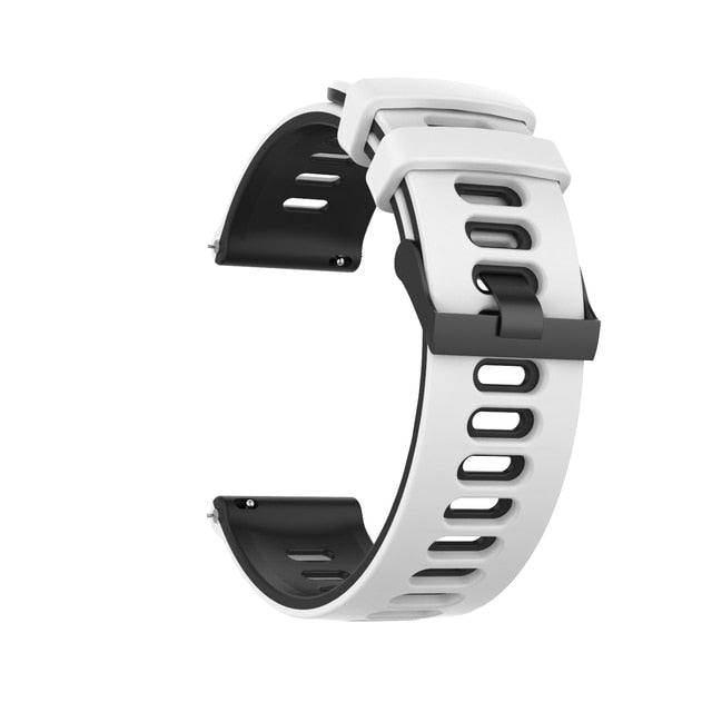White/Black Breathable Silicone® Strap | For Huawei & Amazfit Smartwatches