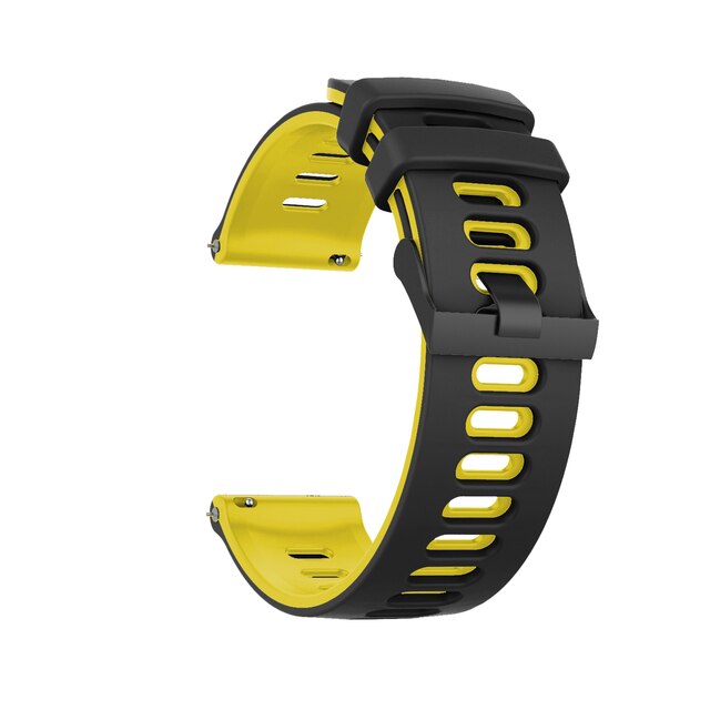 Black/Yellow Breathable Silicone® Strap | For Huawei & Amazfit Smartwatches