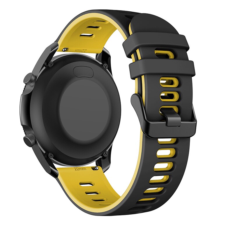 Black/Yellow Breathable Silicone® Strap | For Huawei & Amazfit Smartwatches