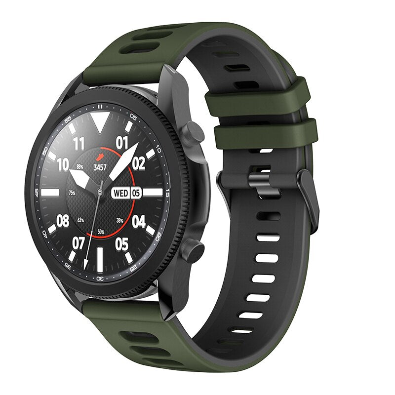 Army Green/Black Breathable Silicone® Strap | For Huawei & Amazfit Smartwatches