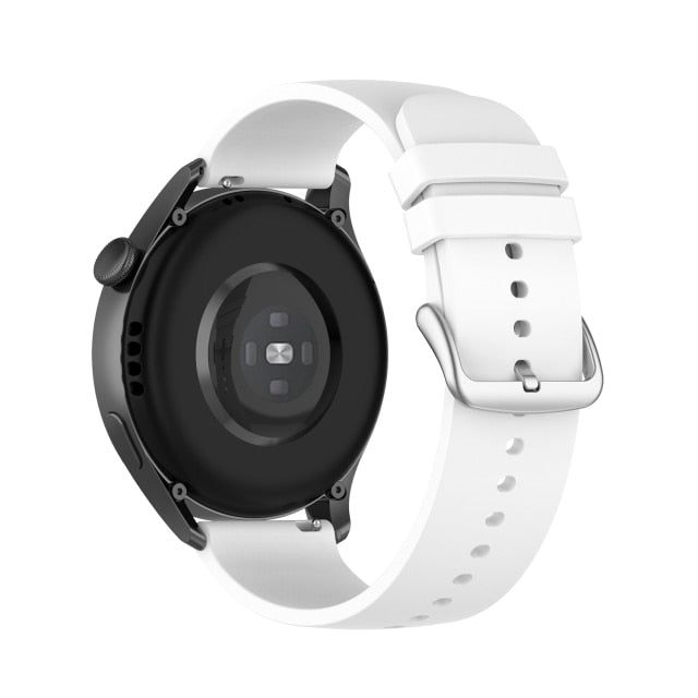 White Plain Silicone Strap | For Huawei & Amazfit Smartwatches